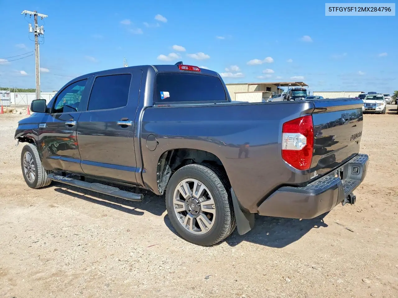 2021 TOYOTA TUNDRA VIN 5TFGY5F12MX284796 — фото 2