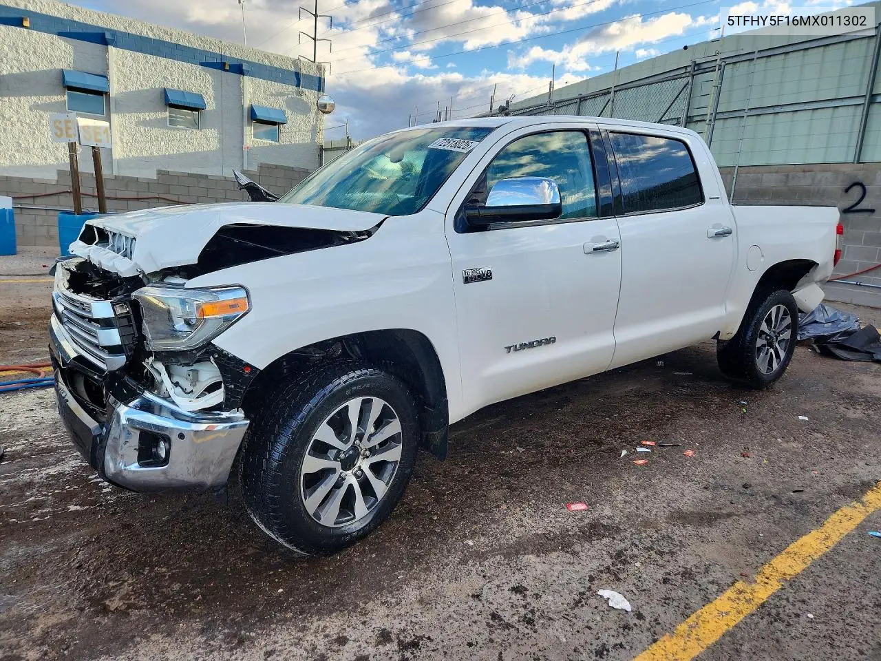 TOYOTA TUNDRA 2021, VIN 5TFHY5F16MX011302