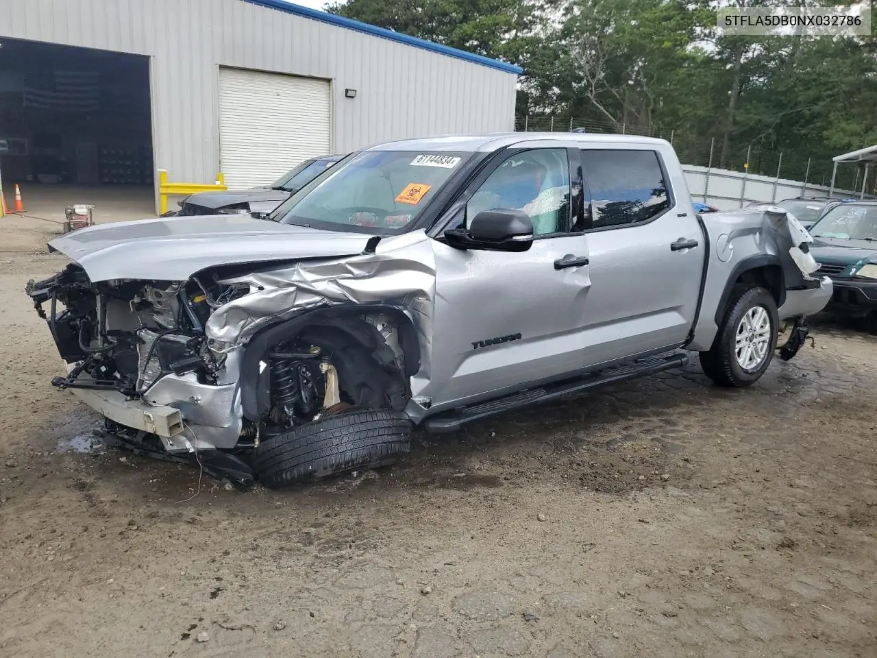 TOYOTA TUNDRA 2022, VIN 5TFLA5DB0NX032786