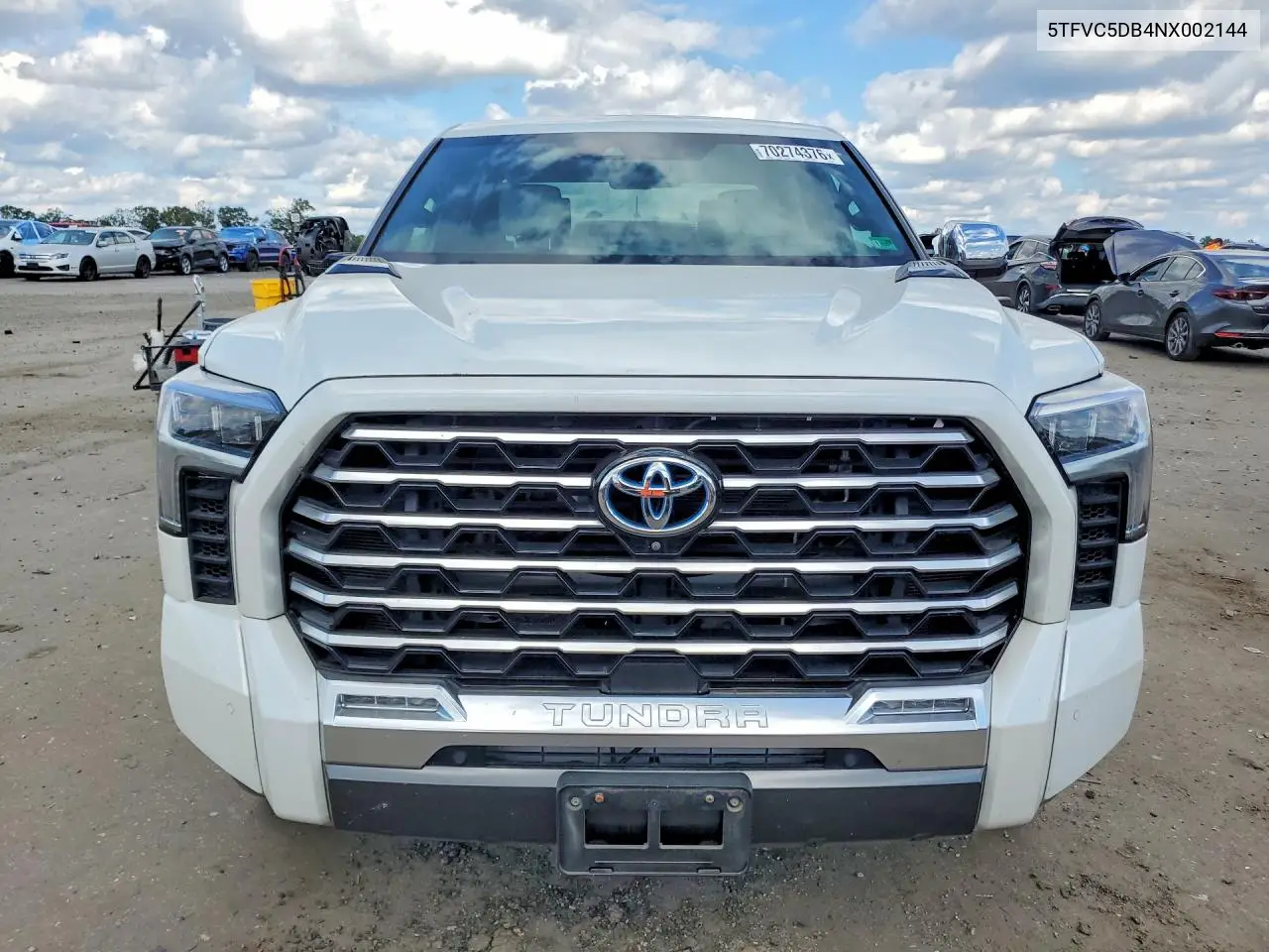2022 TOYOTA TUNDRA VIN 5TFVC5DB4NX002144 — фото 5