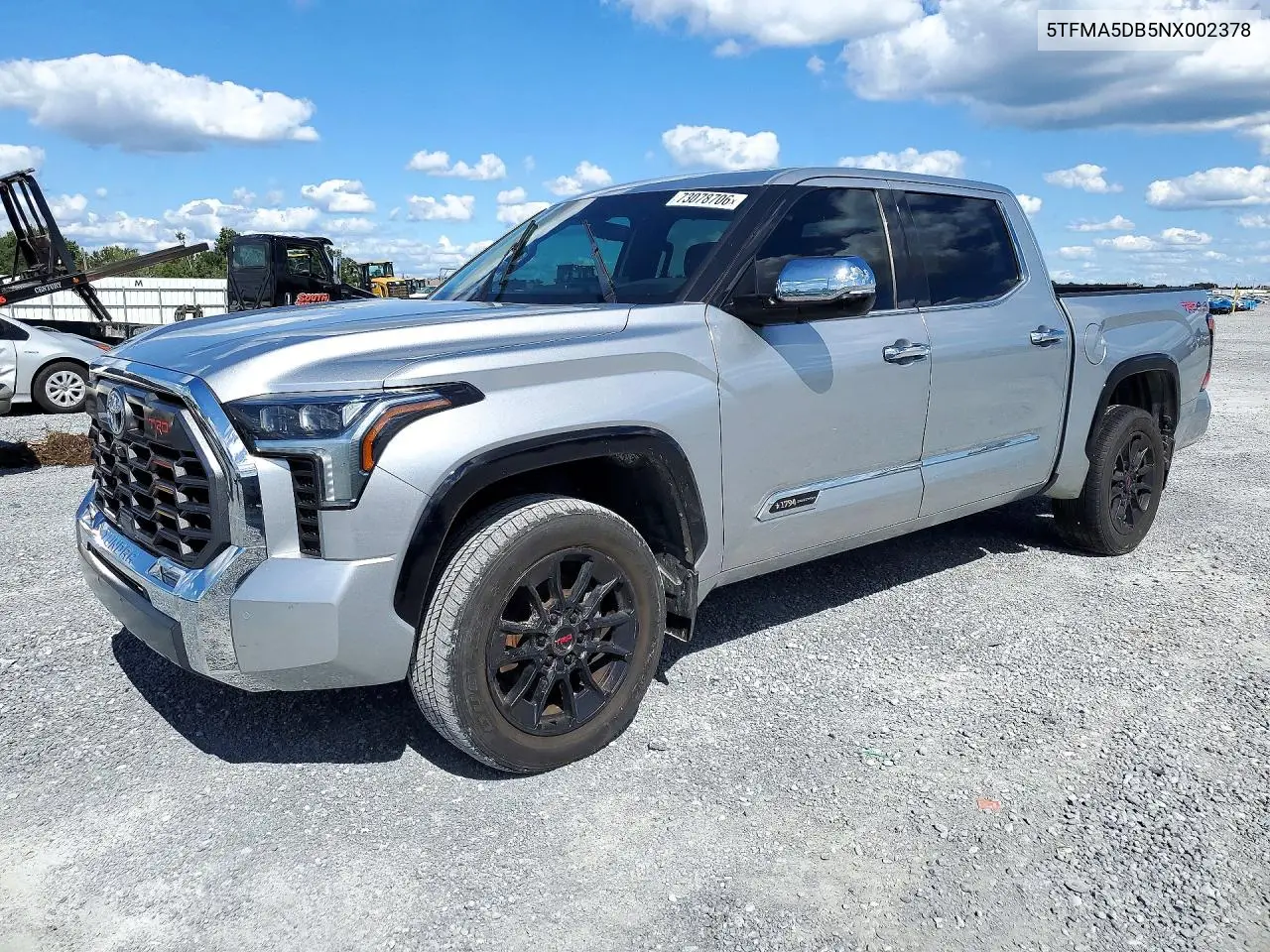 TOYOTA TUNDRA 2022, VIN 5TFMA5DB5NX002378