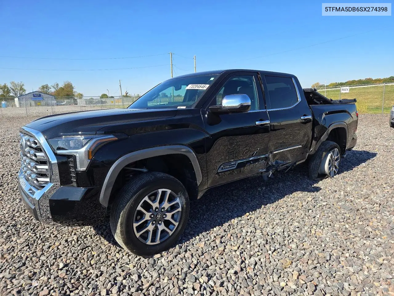 TOYOTA TUNDRA 2025, VIN 5TFMA5DB6SX274398