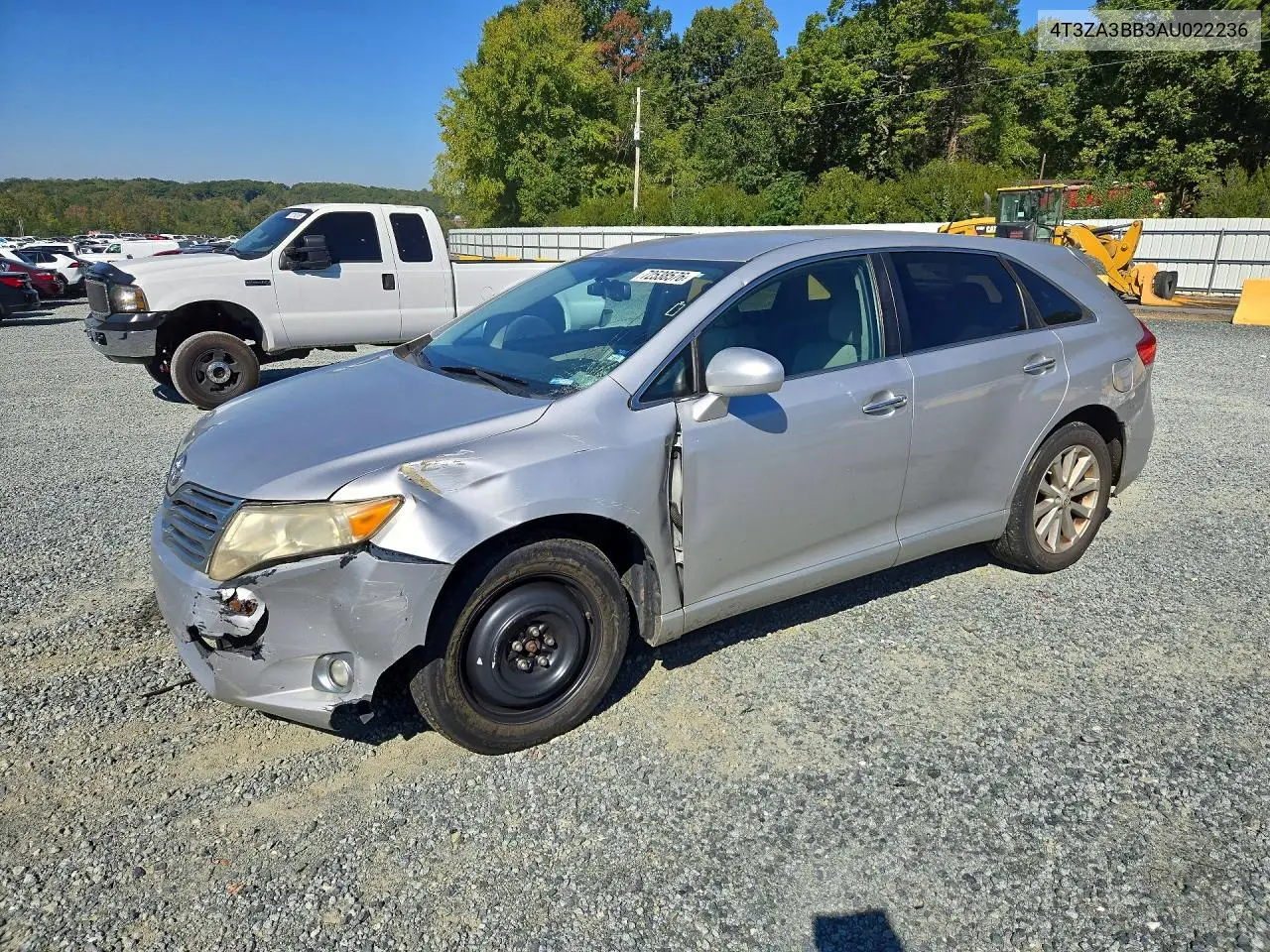 TOYOTA VENZA 2010, VIN 4T3ZA3BB3AU022236