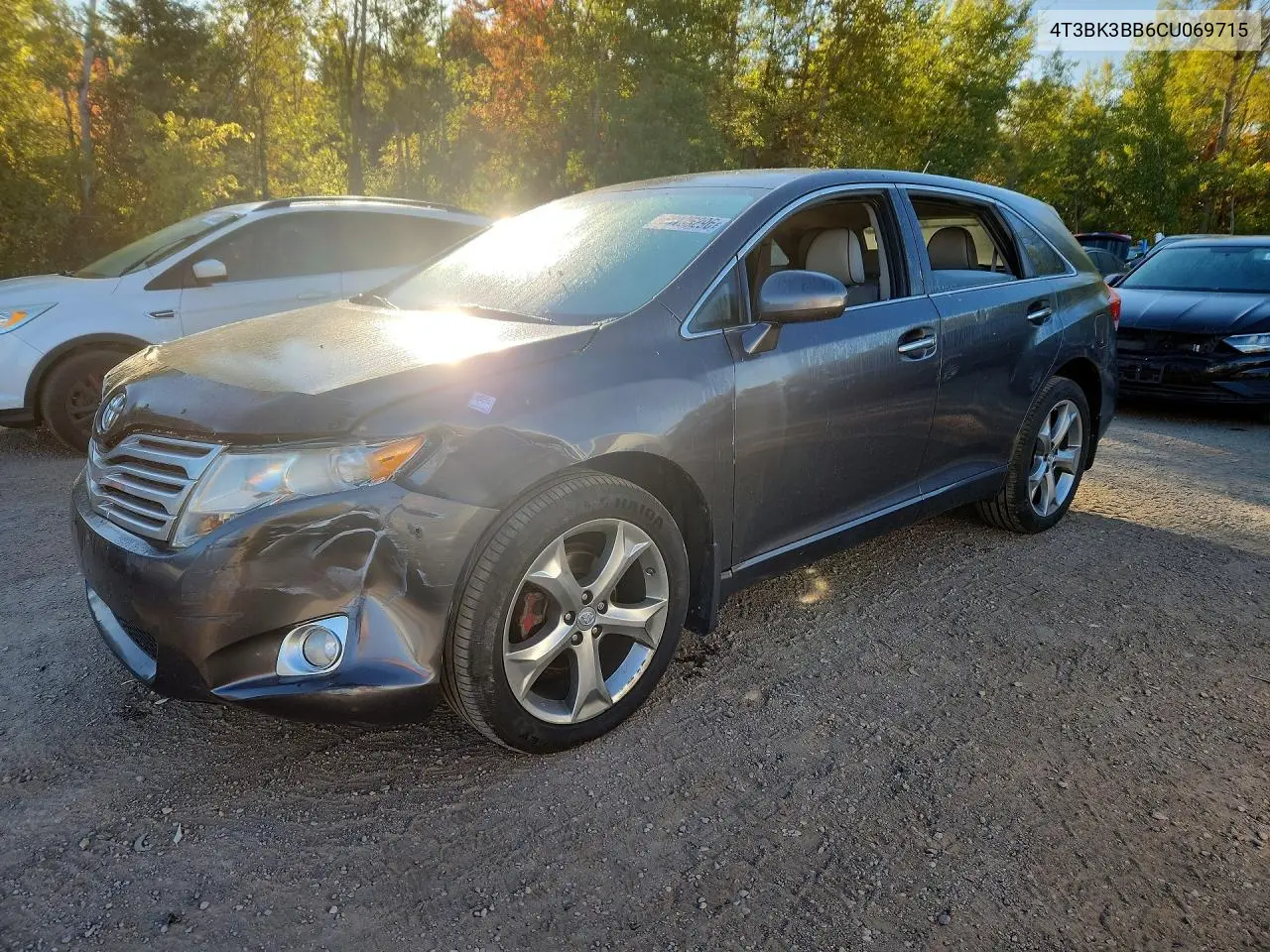 TOYOTA VENZA 2012, VIN 4T3BK3BB6CU069715