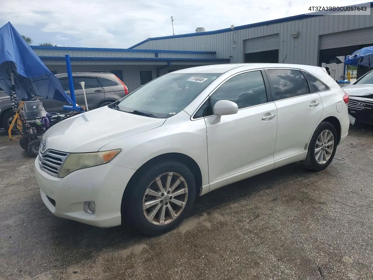 TOYOTA VENZA 2012, VIN 4T3ZA3BB0CU057643
