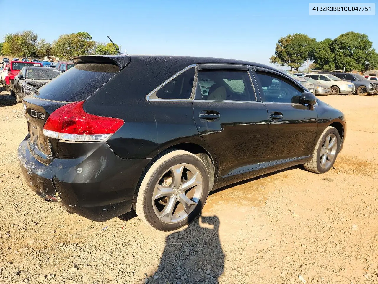 2012 TOYOTA VENZA VIN 4T3ZK3BB1CU047751 — фото 3