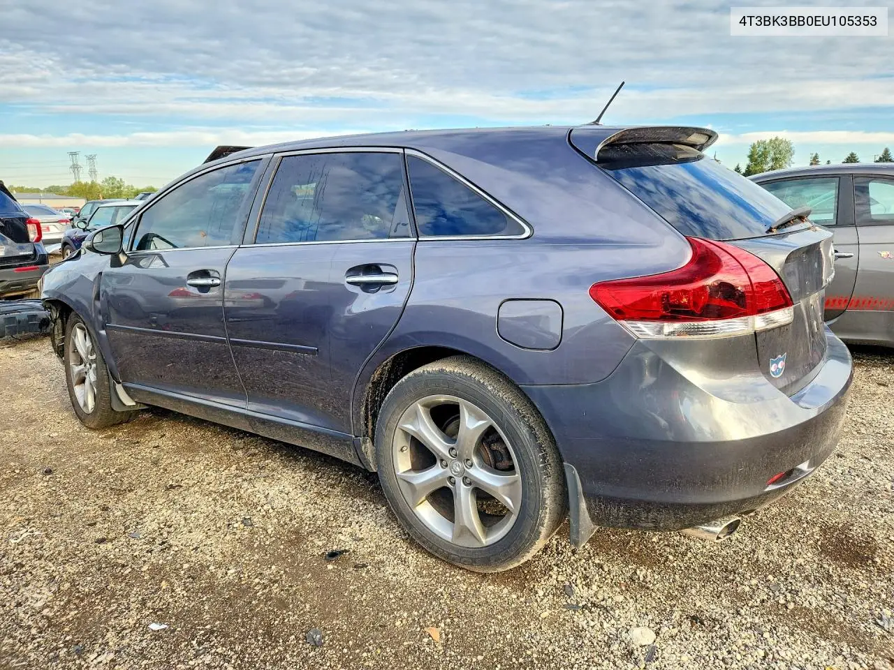 2014 TOYOTA VENZA VIN 4T3BK3BB0EU105353 — фото 2