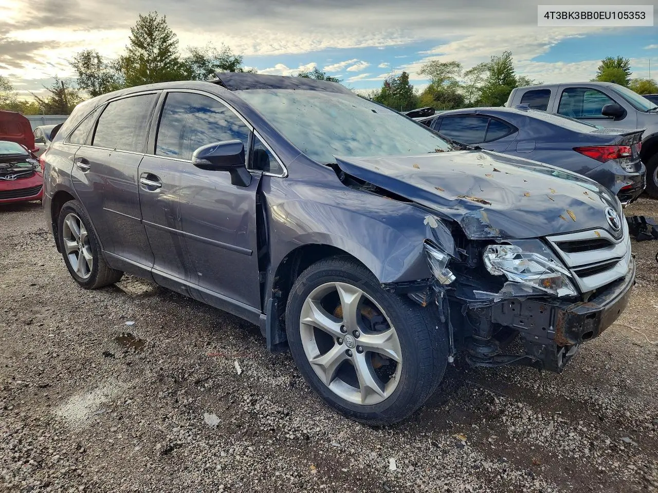 2014 TOYOTA VENZA VIN 4T3BK3BB0EU105353 — фото 4