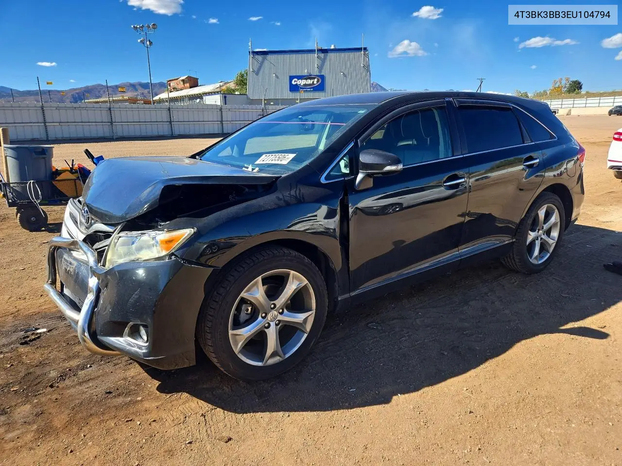 TOYOTA VENZA 2014, VIN 4T3BK3BB3EU104794