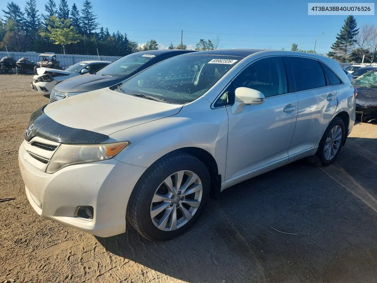 TOYOTA VENZA 2016, VIN 4T3BA3BB4GU076526
