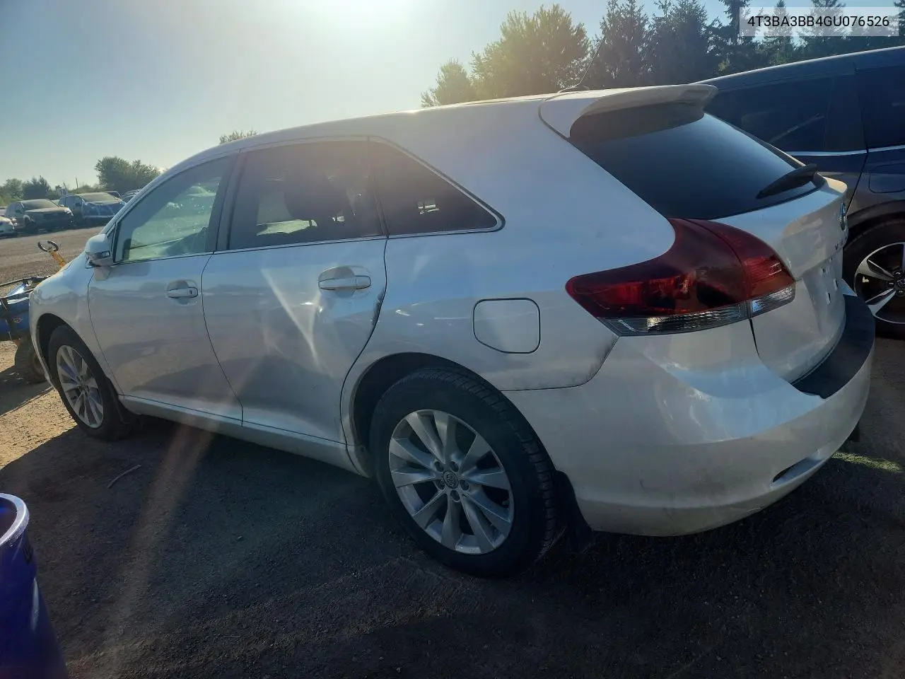 2016 TOYOTA VENZA VIN 4T3BA3BB4GU076526 — фото 2