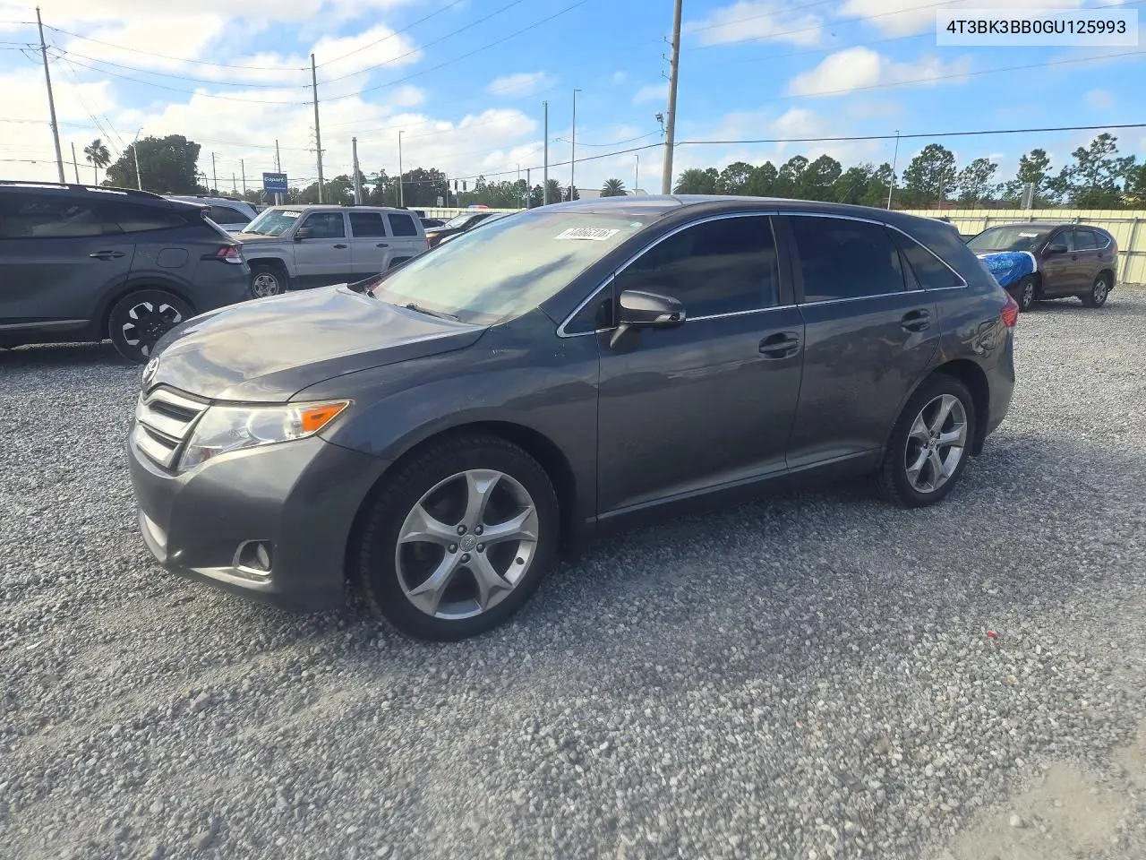 TOYOTA VENZA 2016, VIN 4T3BK3BB0GU125993