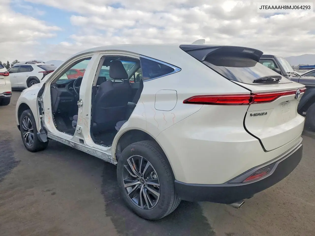 2021 TOYOTA VENZA VIN JTEAAAAH8MJ064293 — фото 2