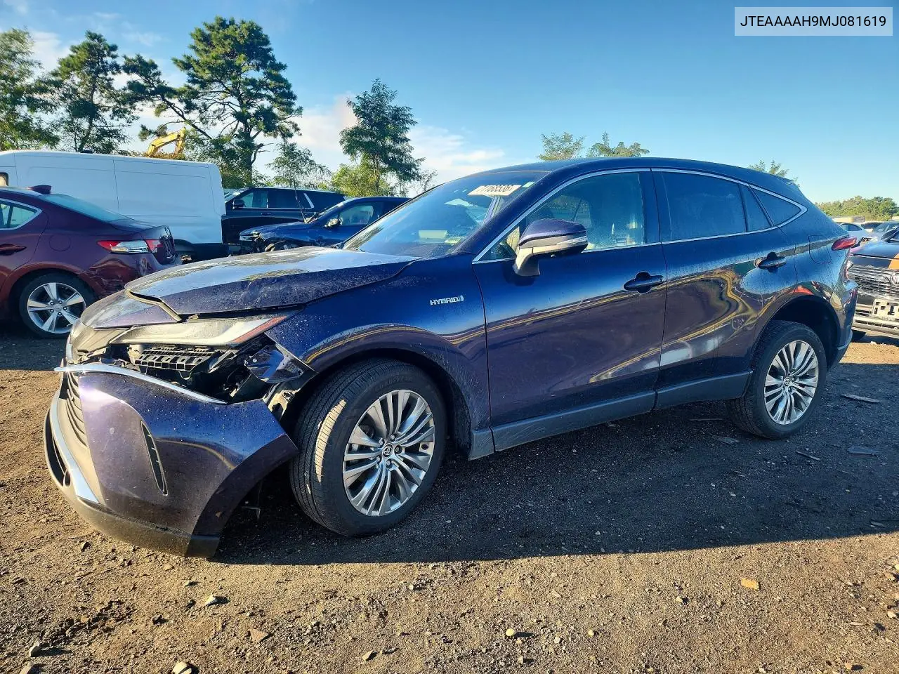 TOYOTA VENZA 2021, VIN JTEAAAAH9MJ081619