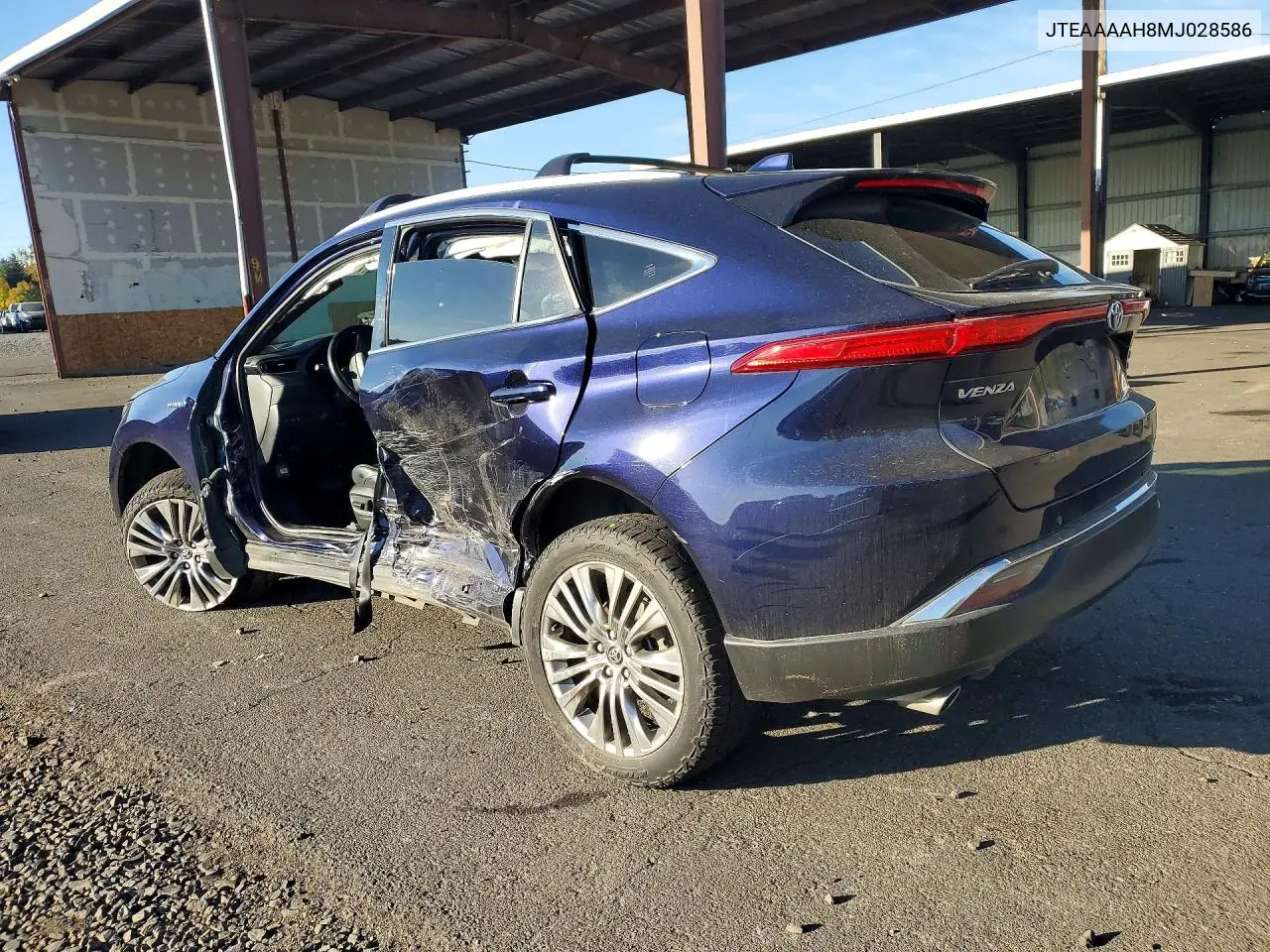2021 TOYOTA VENZA VIN JTEAAAAH8MJ028586 — фото 2