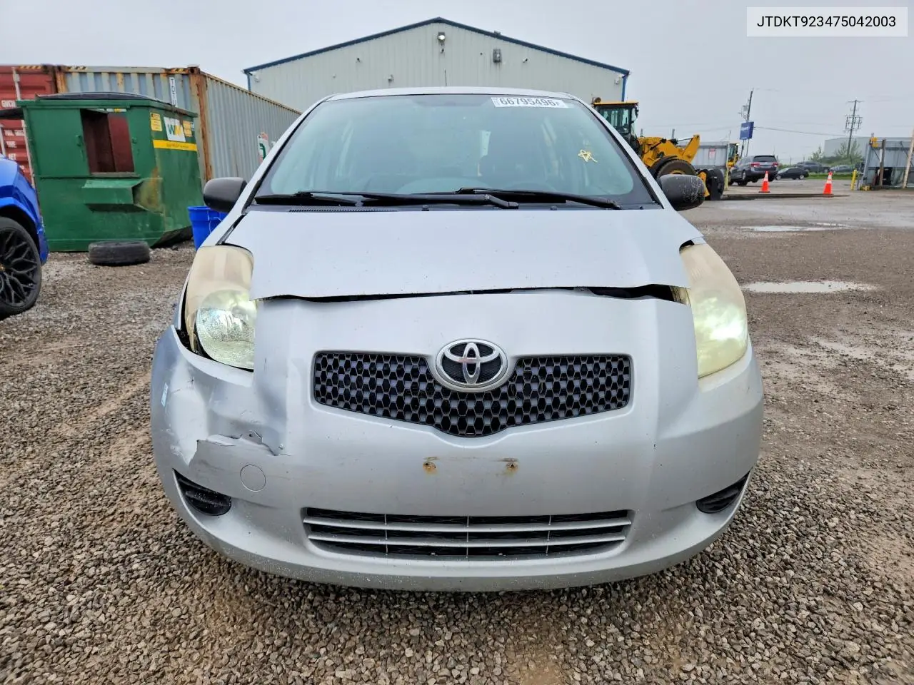 2007 TOYOTA YARIS VIN JTDKT923475042003 — фото 5