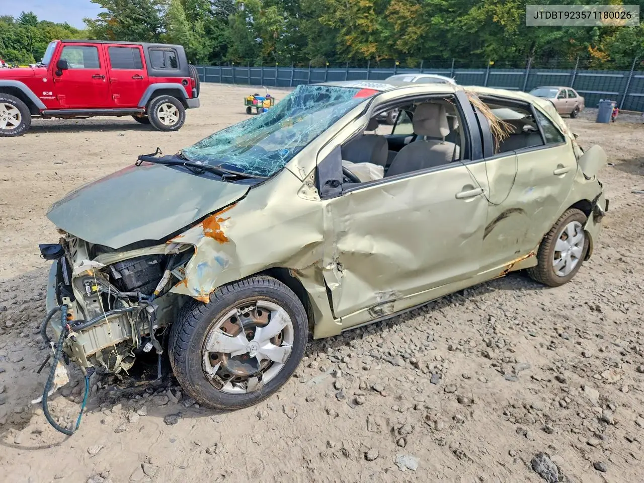 TOYOTA YARIS 2007, VIN JTDBT923571180026
