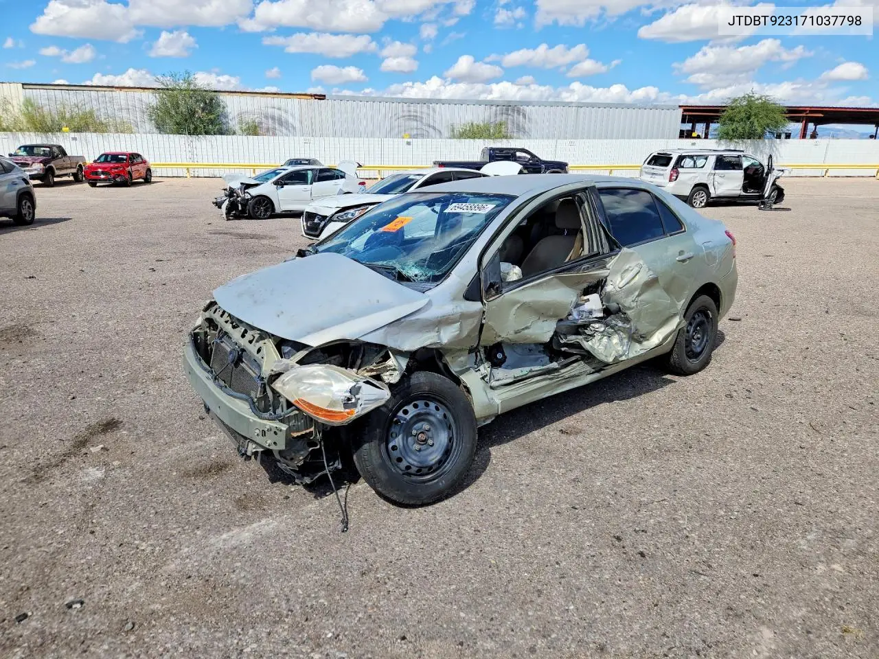 TOYOTA YARIS 2007, VIN JTDBT923171037798