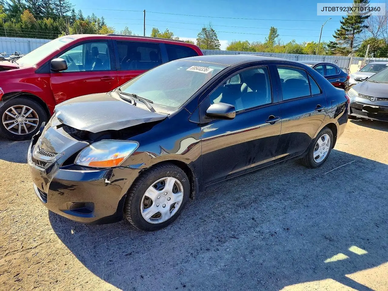 TOYOTA YARIS 2007, VIN JTDBT923X71014360