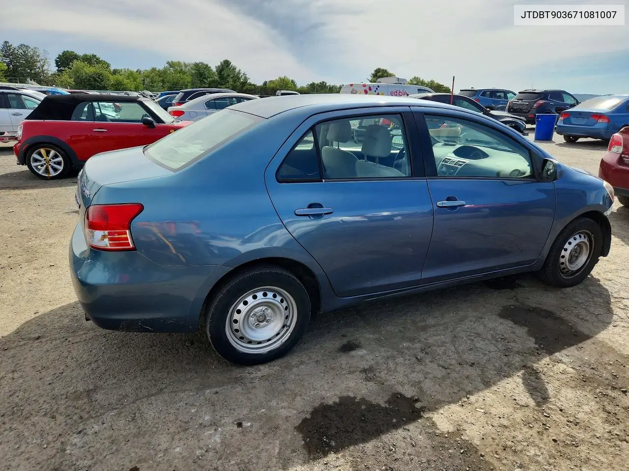 2007 TOYOTA YARIS VIN JTDBT903671081007 — фото 3