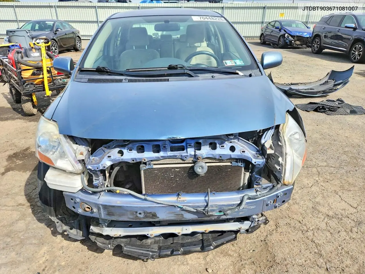 2007 TOYOTA YARIS VIN JTDBT903671081007 — фото 5