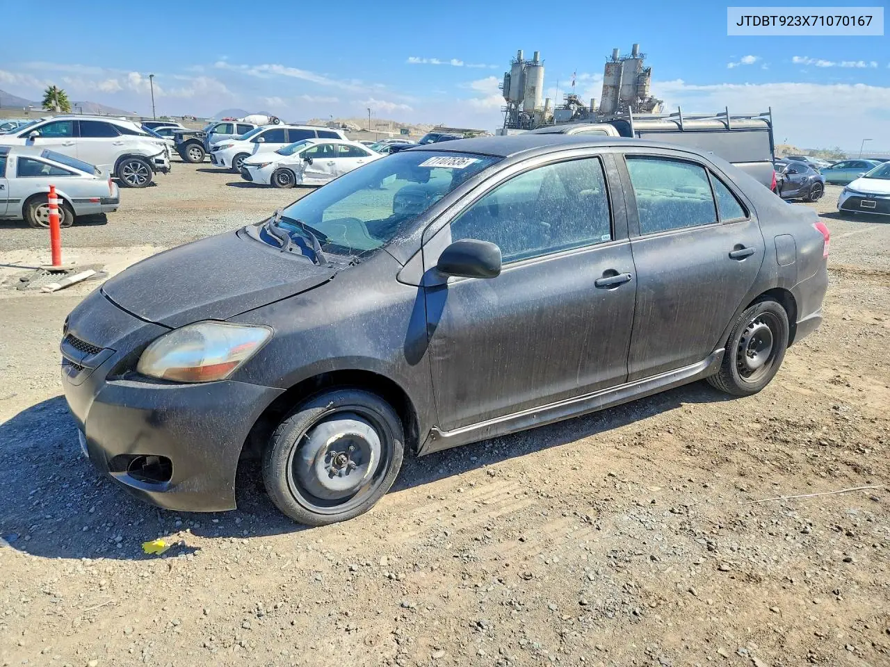 TOYOTA YARIS 2007, VIN JTDBT923X71070167