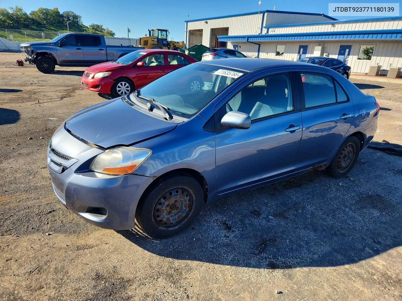 TOYOTA YARIS 2007, VIN JTDBT923771180139