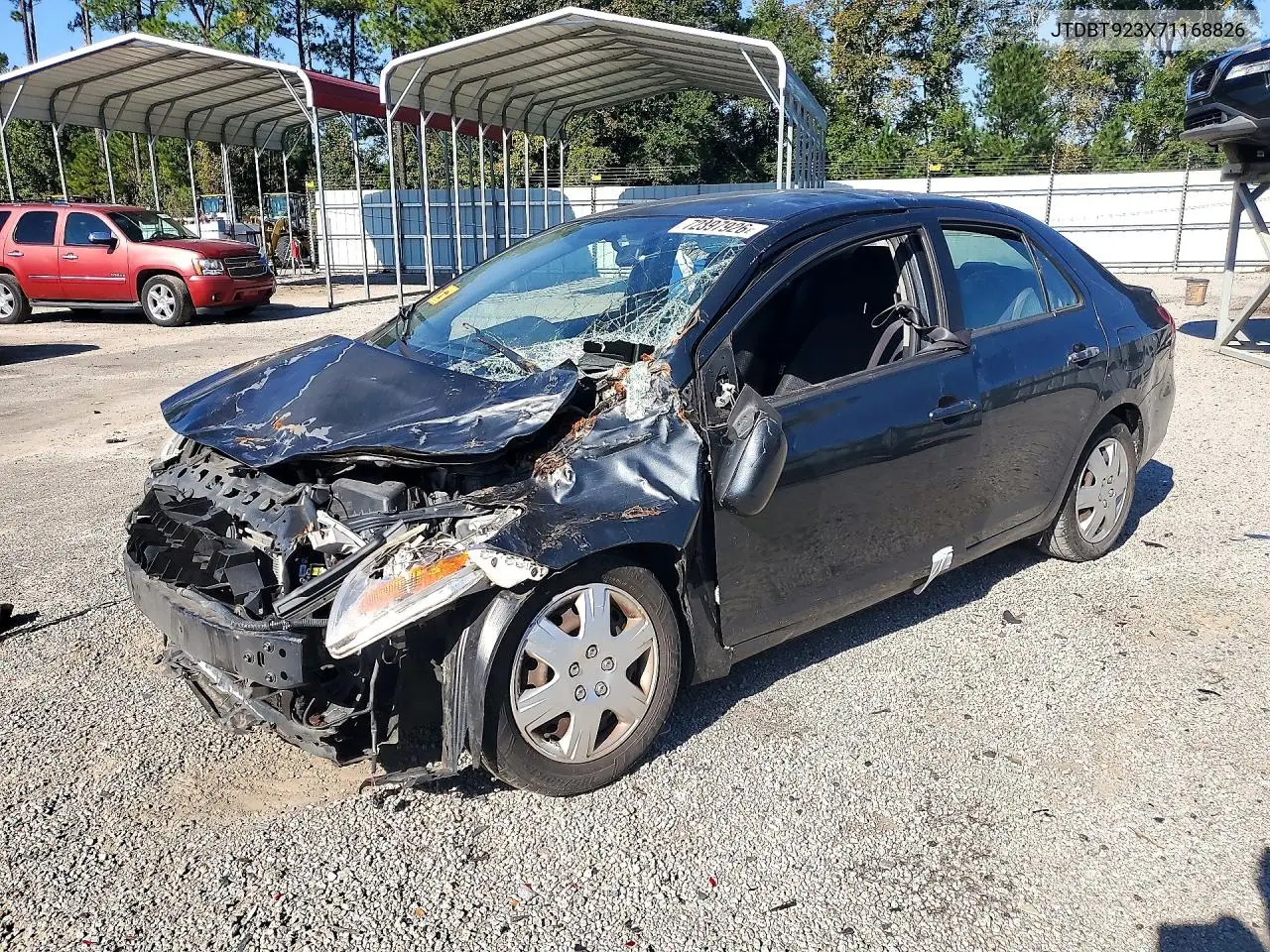 TOYOTA YARIS 2007, VIN JTDBT923X71168826