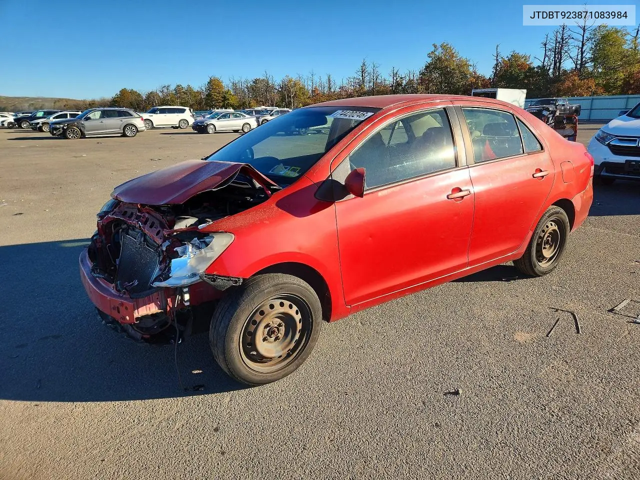 TOYOTA YARIS 2007, VIN JTDBT923871083984
