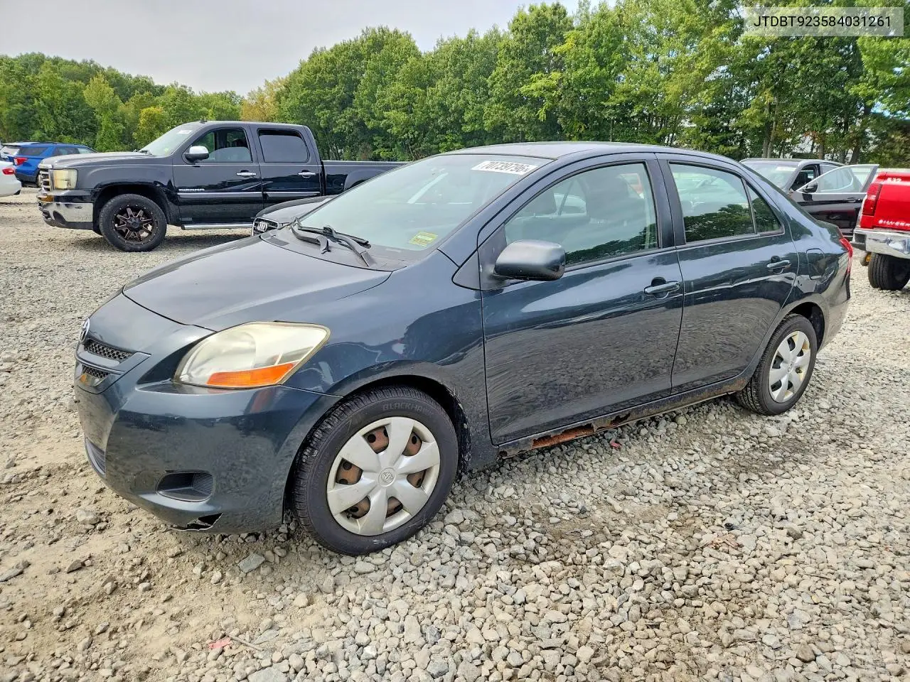 TOYOTA YARIS 2008, VIN JTDBT923584031261