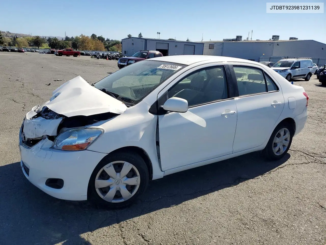 TOYOTA YARIS 2008, VIN JTDBT923981231139