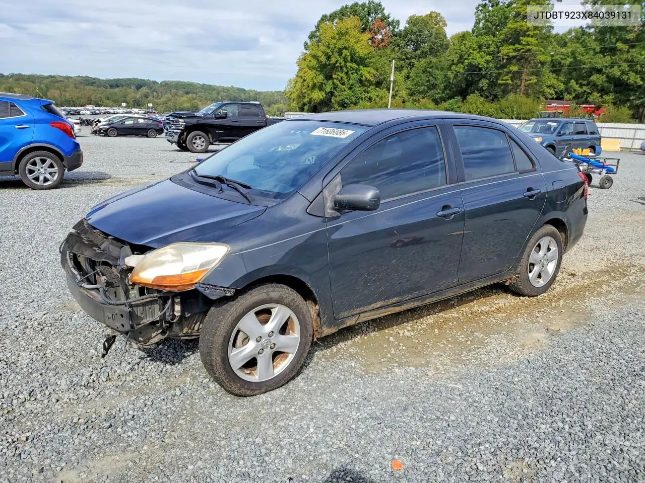 TOYOTA YARIS 2008, VIN JTDBT923X84039131