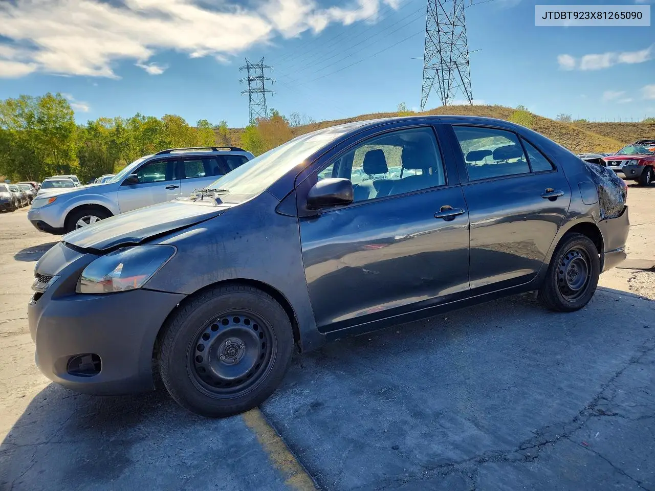 TOYOTA YARIS 2008, VIN JTDBT923X81265090