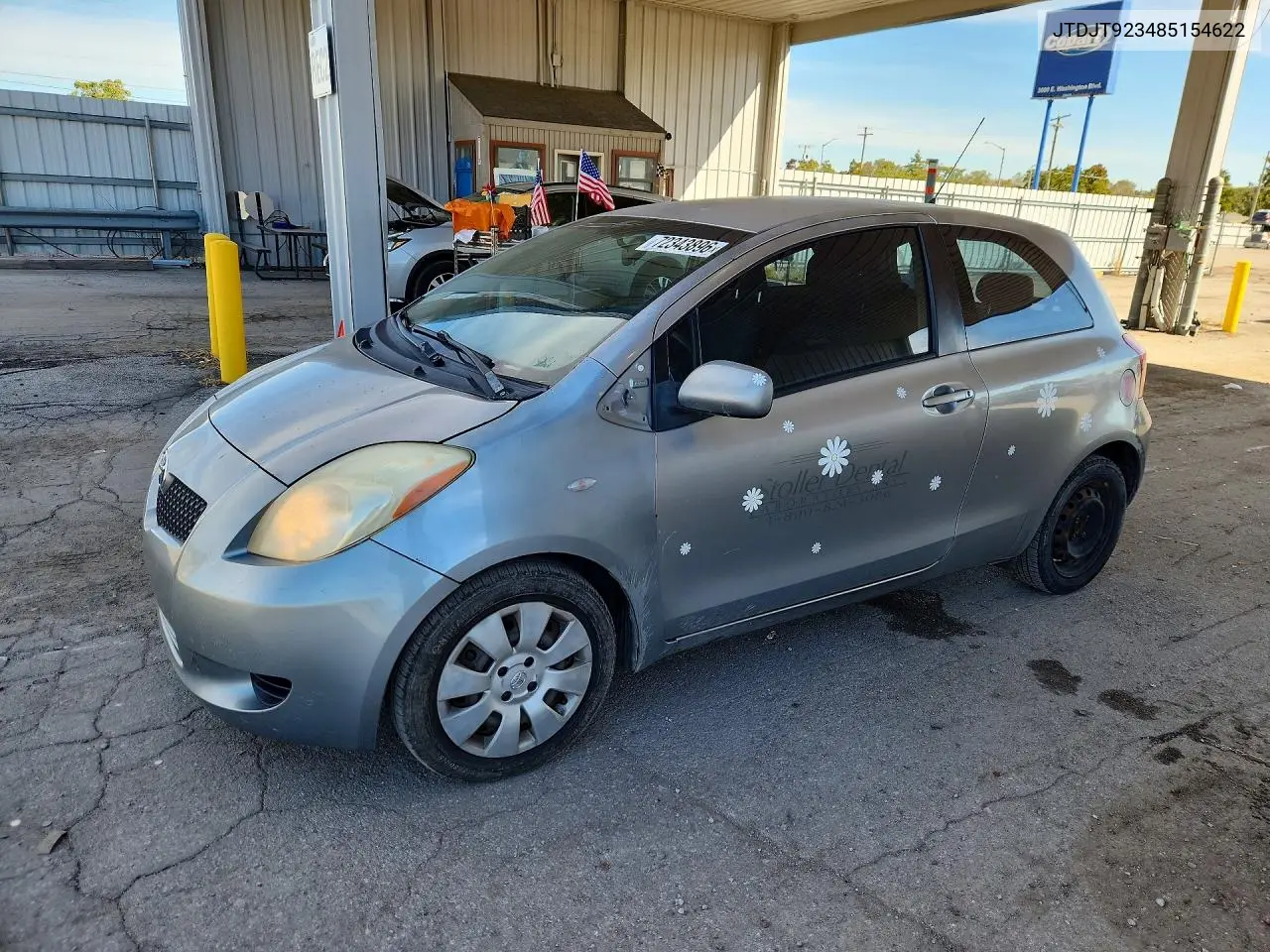 TOYOTA YARIS 2008, VIN JTDJT923485154622