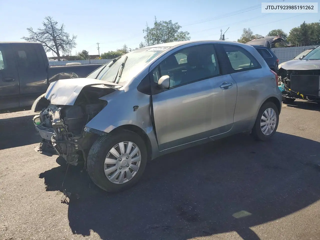 TOYOTA YARIS 2008, VIN JTDJT923985191262