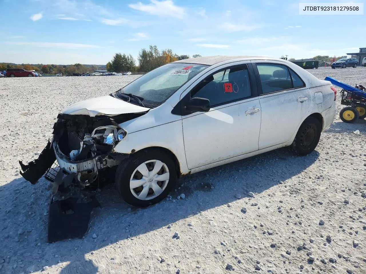 TOYOTA YARIS 2008, VIN JTDBT923181279508