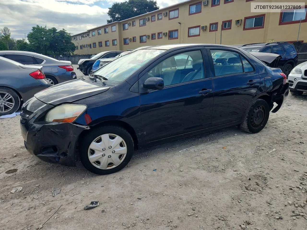 TOYOTA YARIS 2008, VIN JTDBT923681237805
