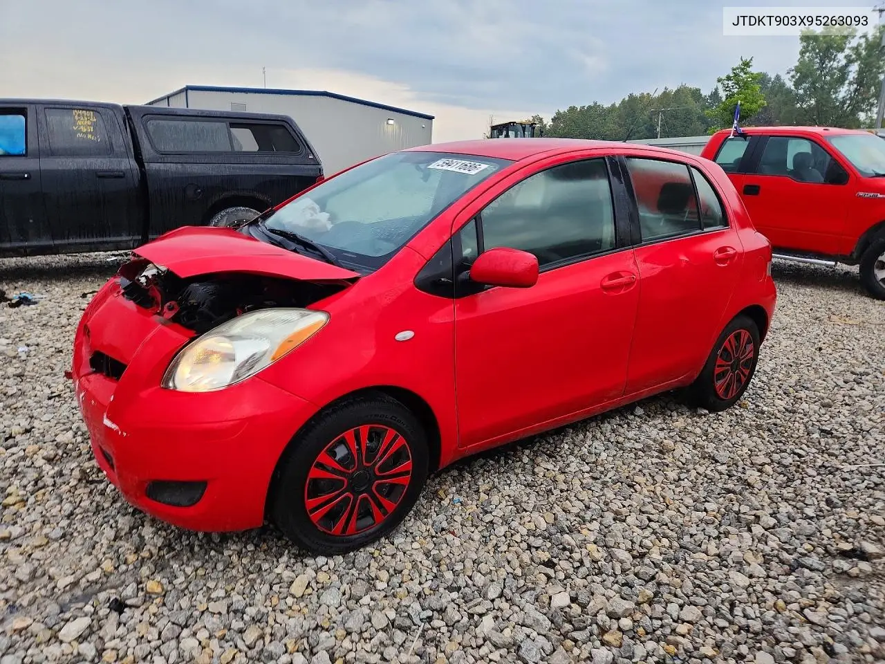 TOYOTA YARIS 2009, VIN JTDKT903X95263093