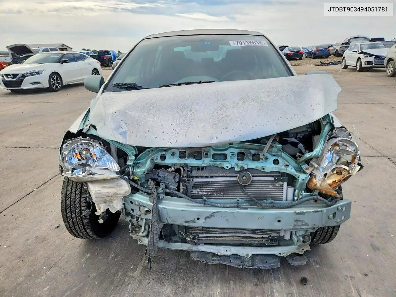 2009 TOYOTA YARIS VIN JTDBT903494051781 — фото 5