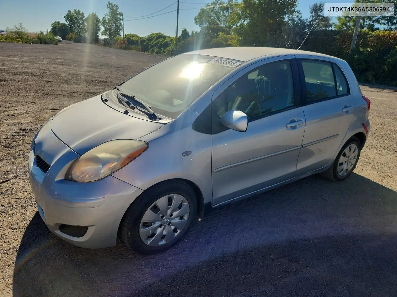TOYOTA YARIS 2010, VIN JTDKT4K36A5306994