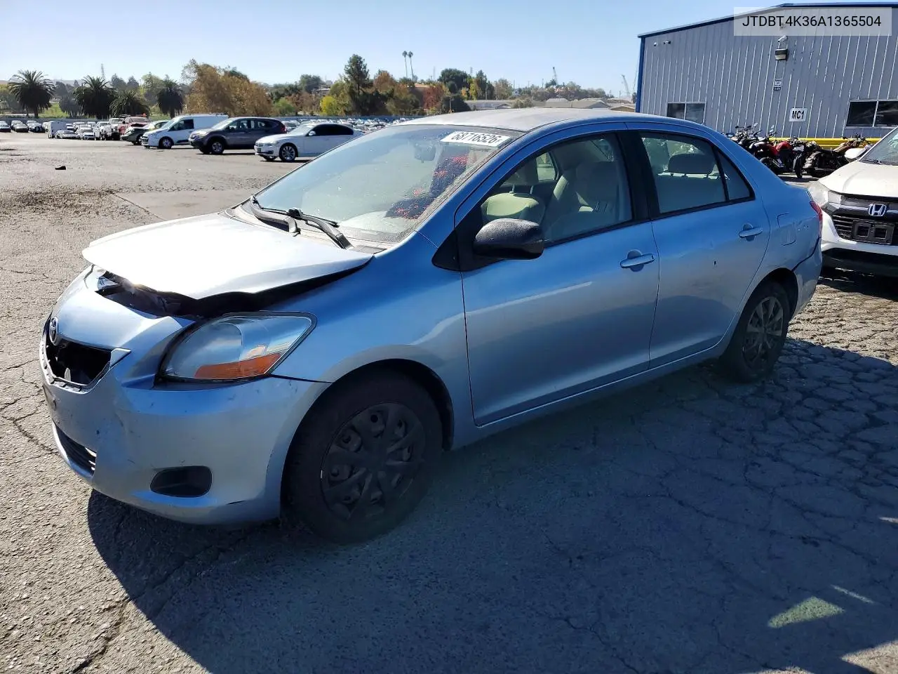 TOYOTA YARIS 2010, VIN JTDBT4K36A1365504