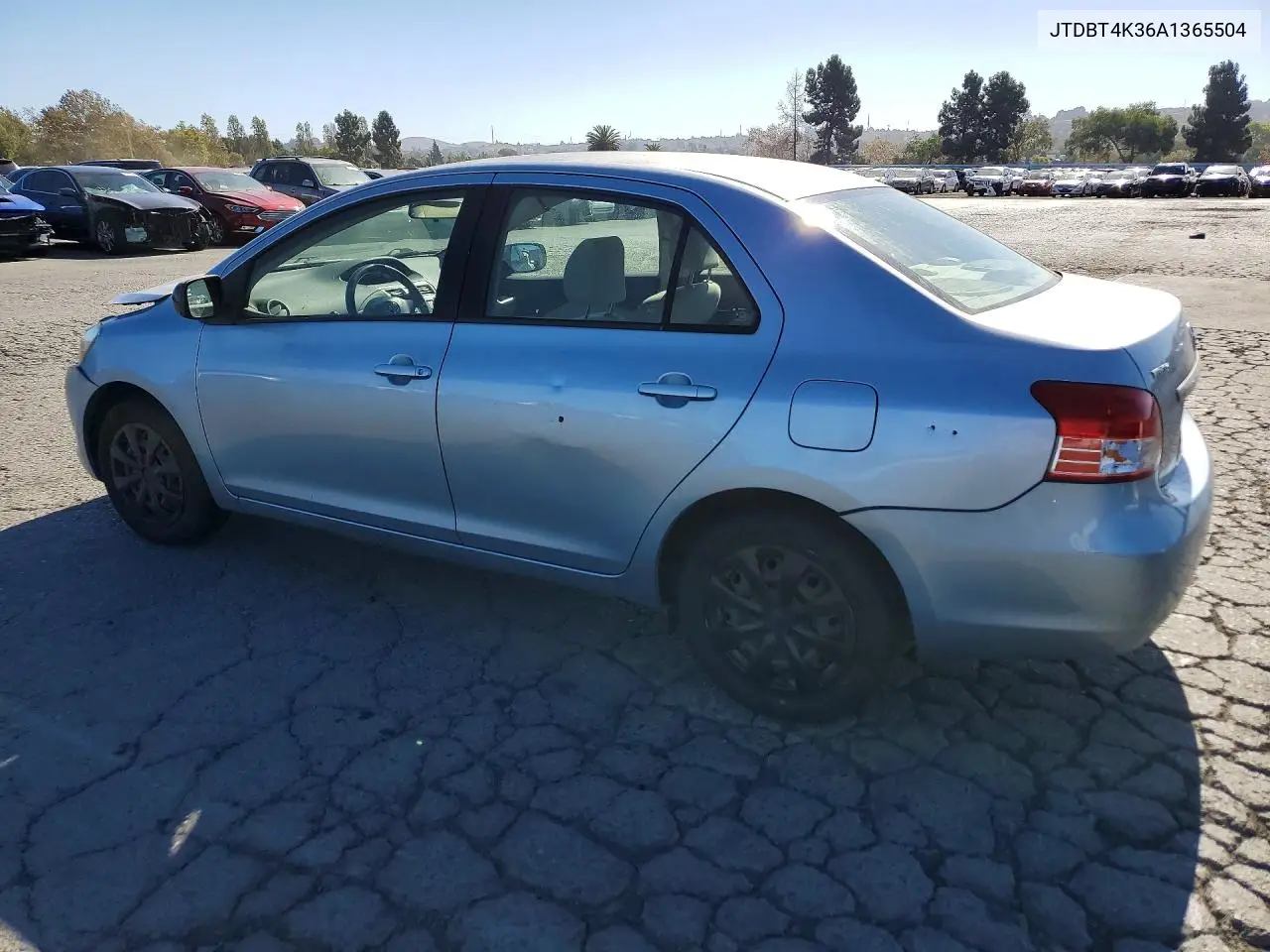 2010 TOYOTA YARIS VIN JTDBT4K36A1365504 — фото 2