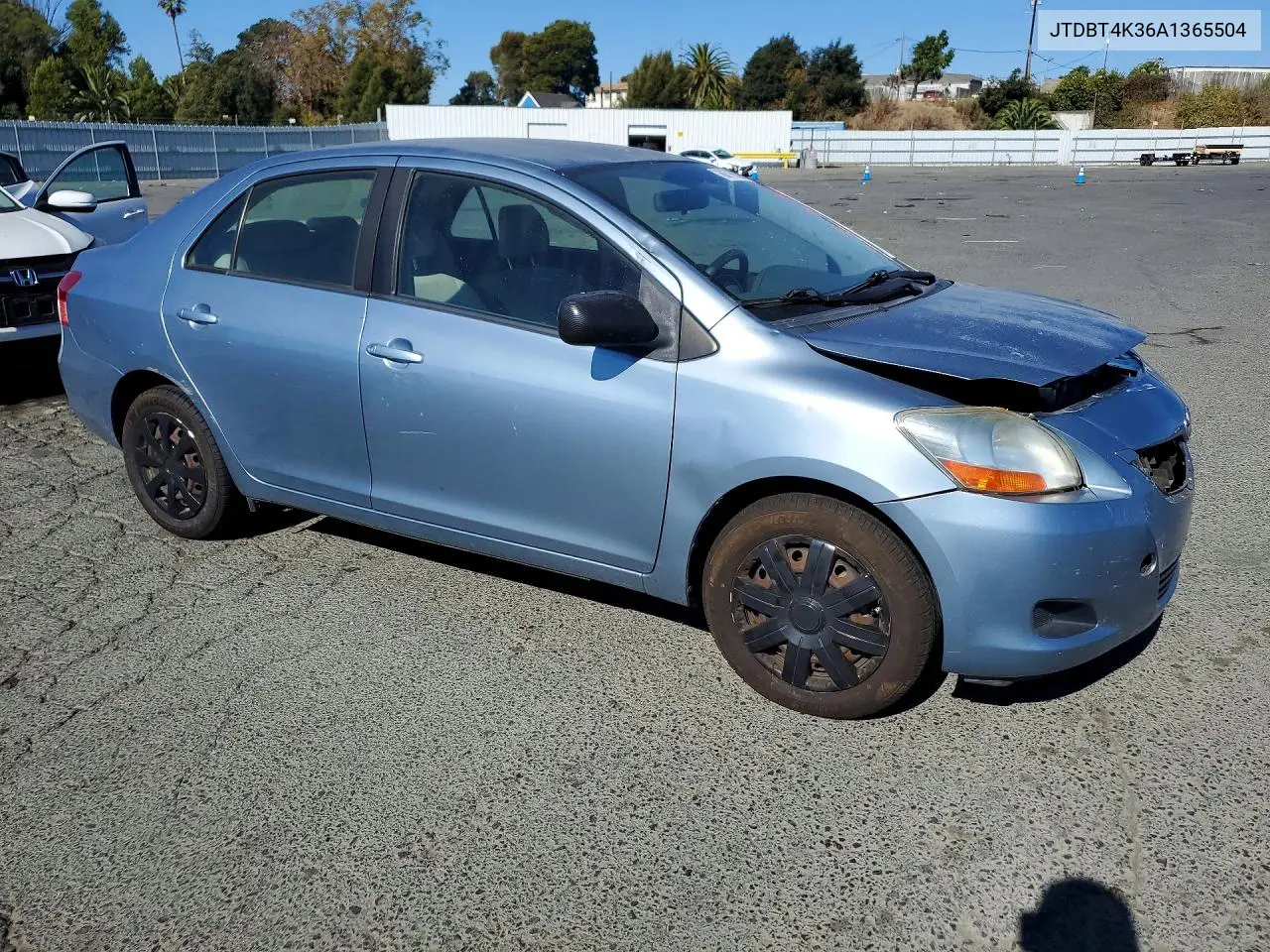 2010 TOYOTA YARIS VIN JTDBT4K36A1365504 — фото 4