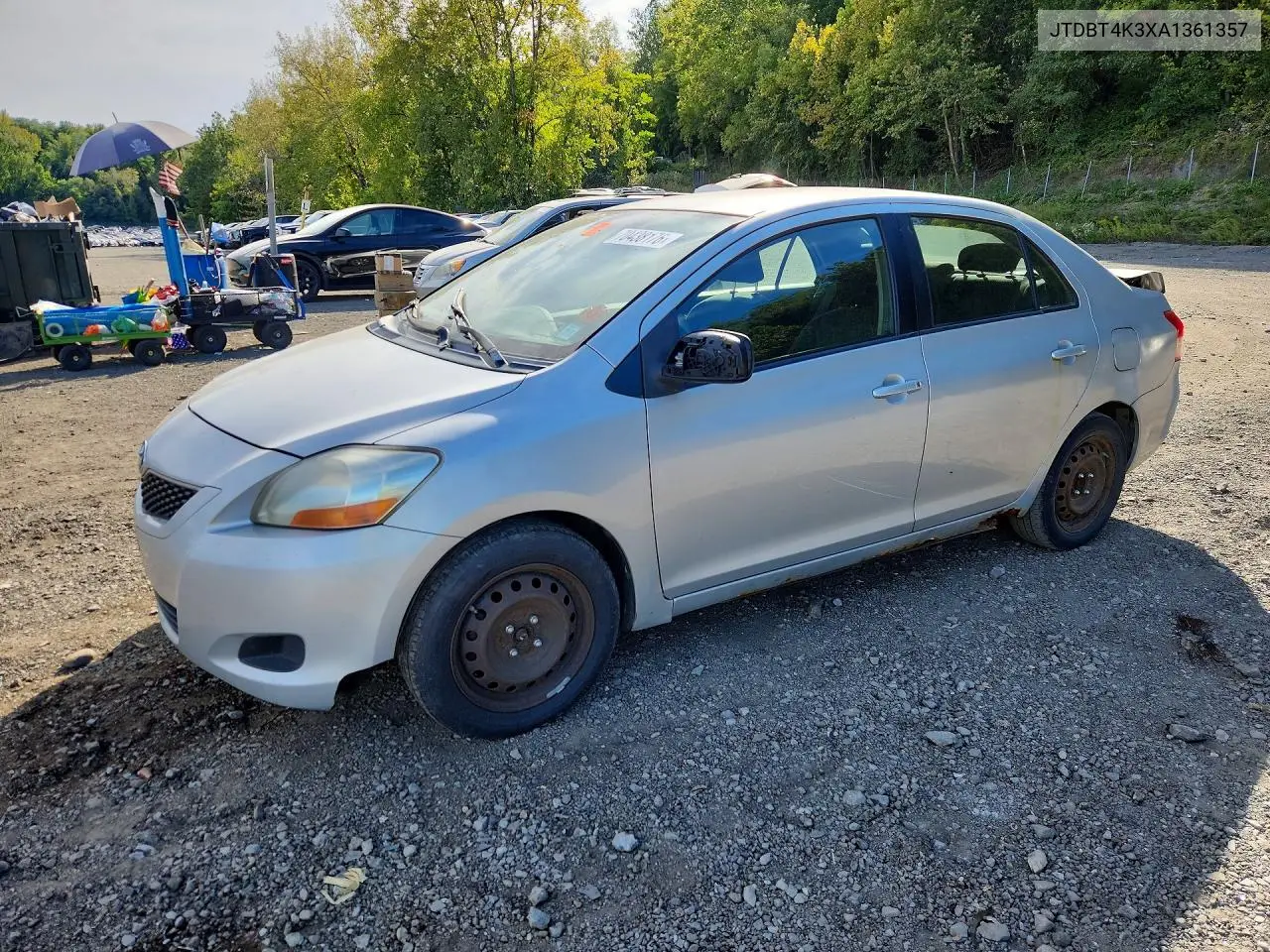 TOYOTA YARIS 2010, VIN JTDBT4K3XA1361357