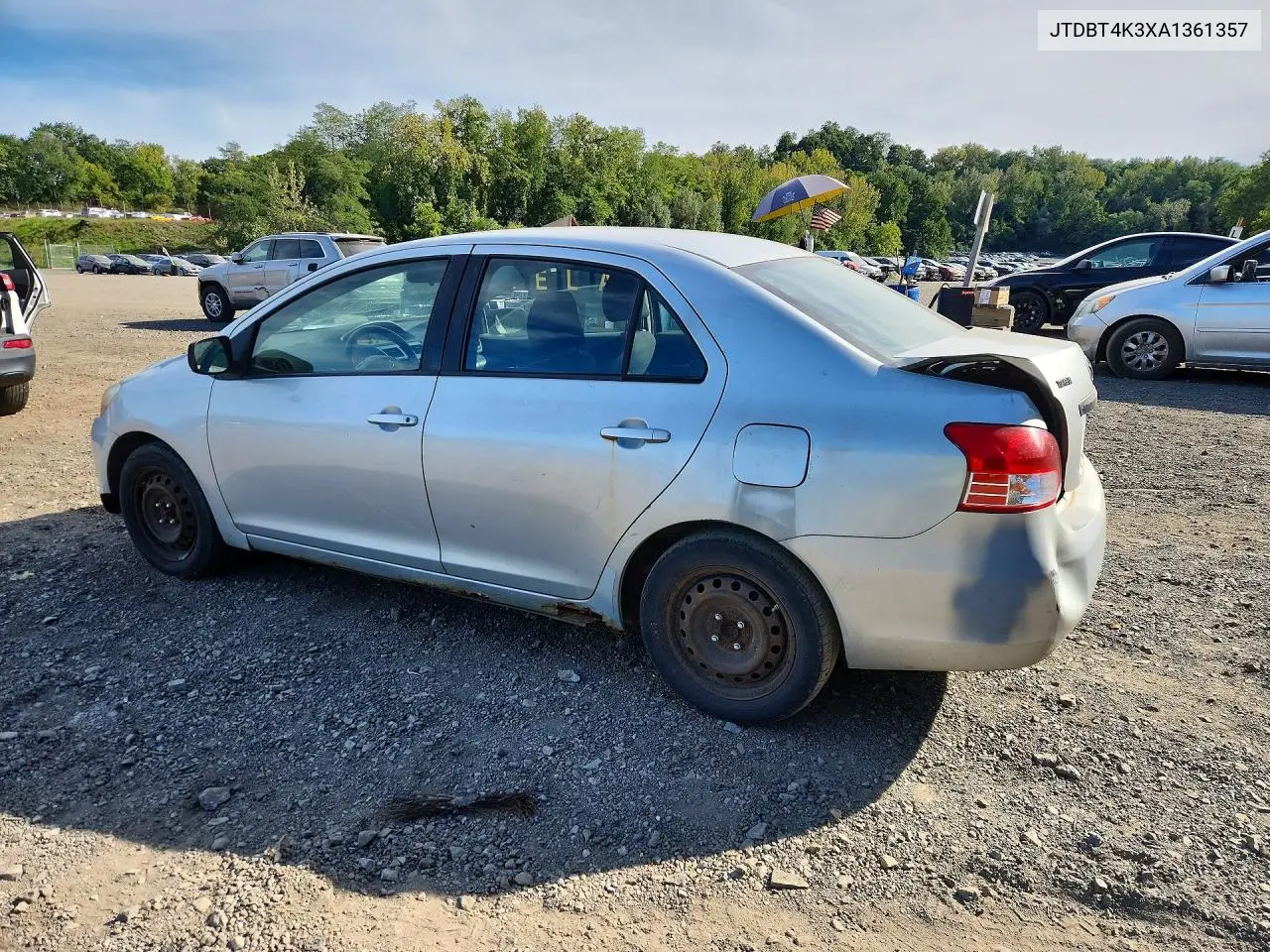 2010 TOYOTA YARIS VIN JTDBT4K3XA1361357 — фото 2