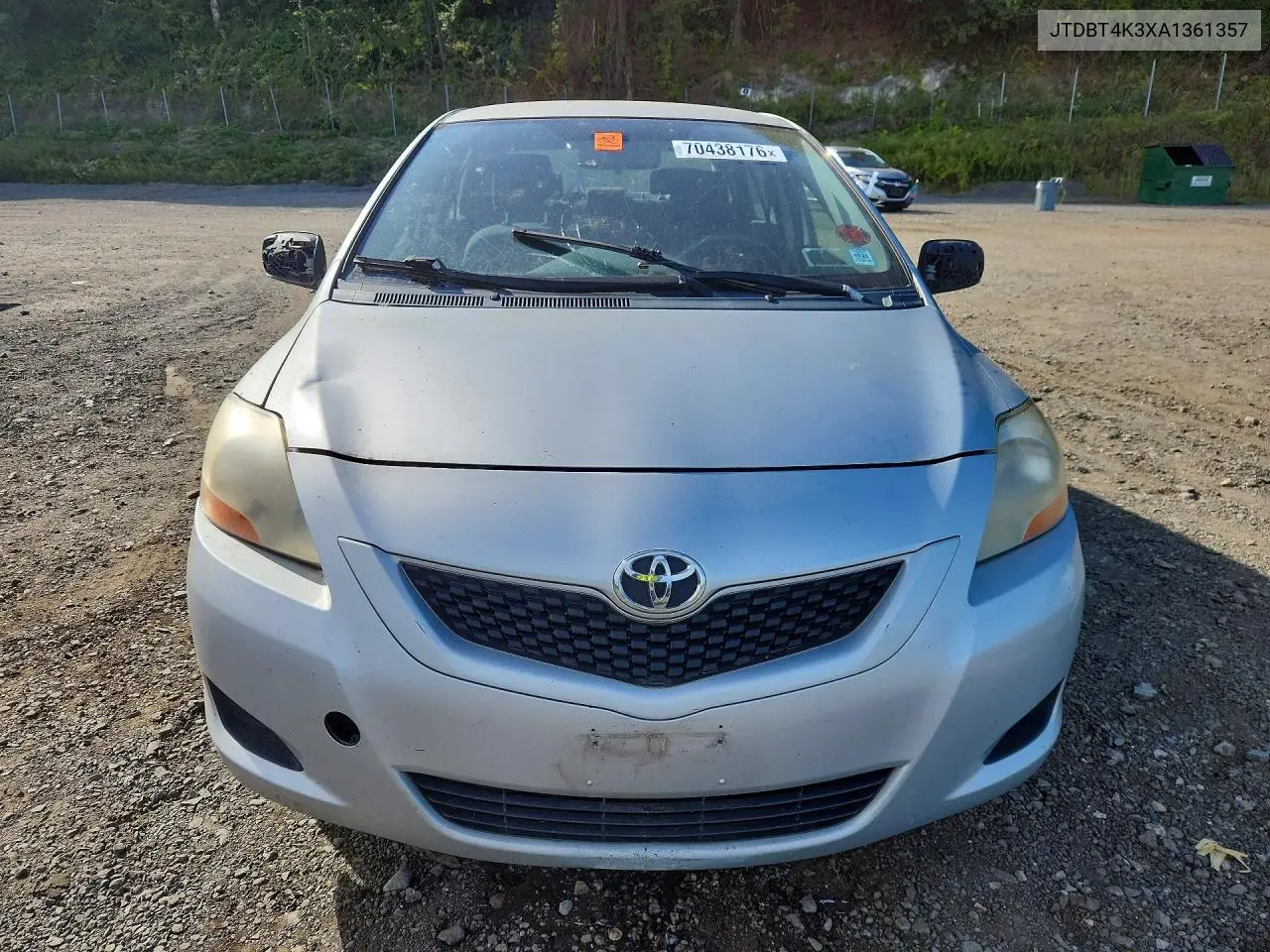 2010 TOYOTA YARIS VIN JTDBT4K3XA1361357 — фото 5
