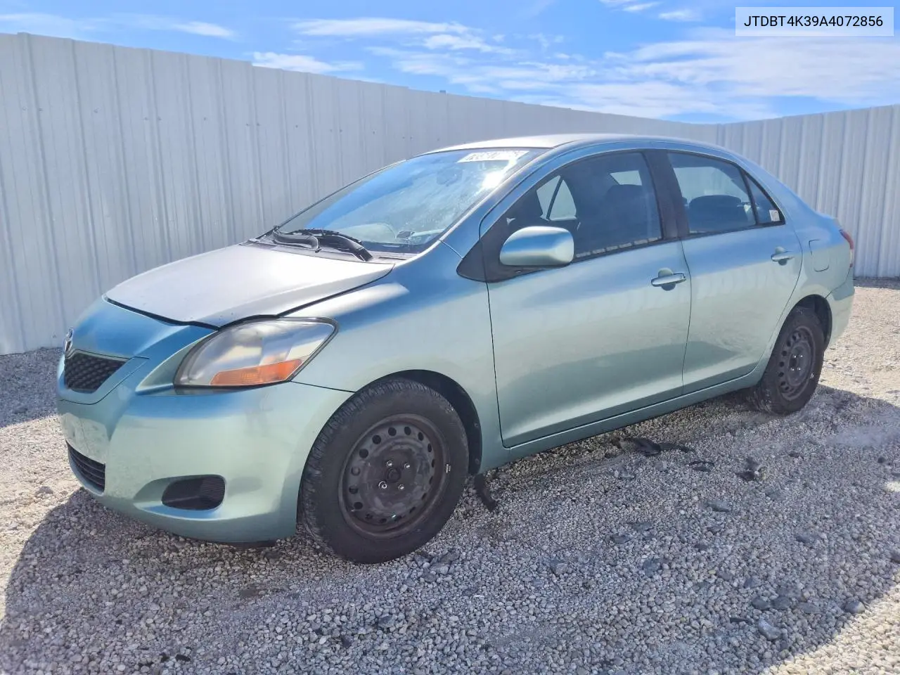 TOYOTA YARIS 2010, VIN JTDBT4K39A4072856