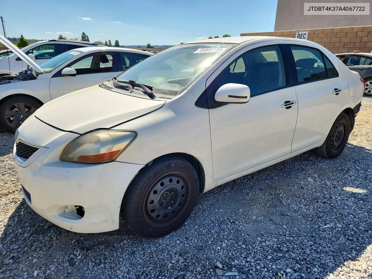 TOYOTA YARIS 2010, VIN JTDBT4K37A4067722