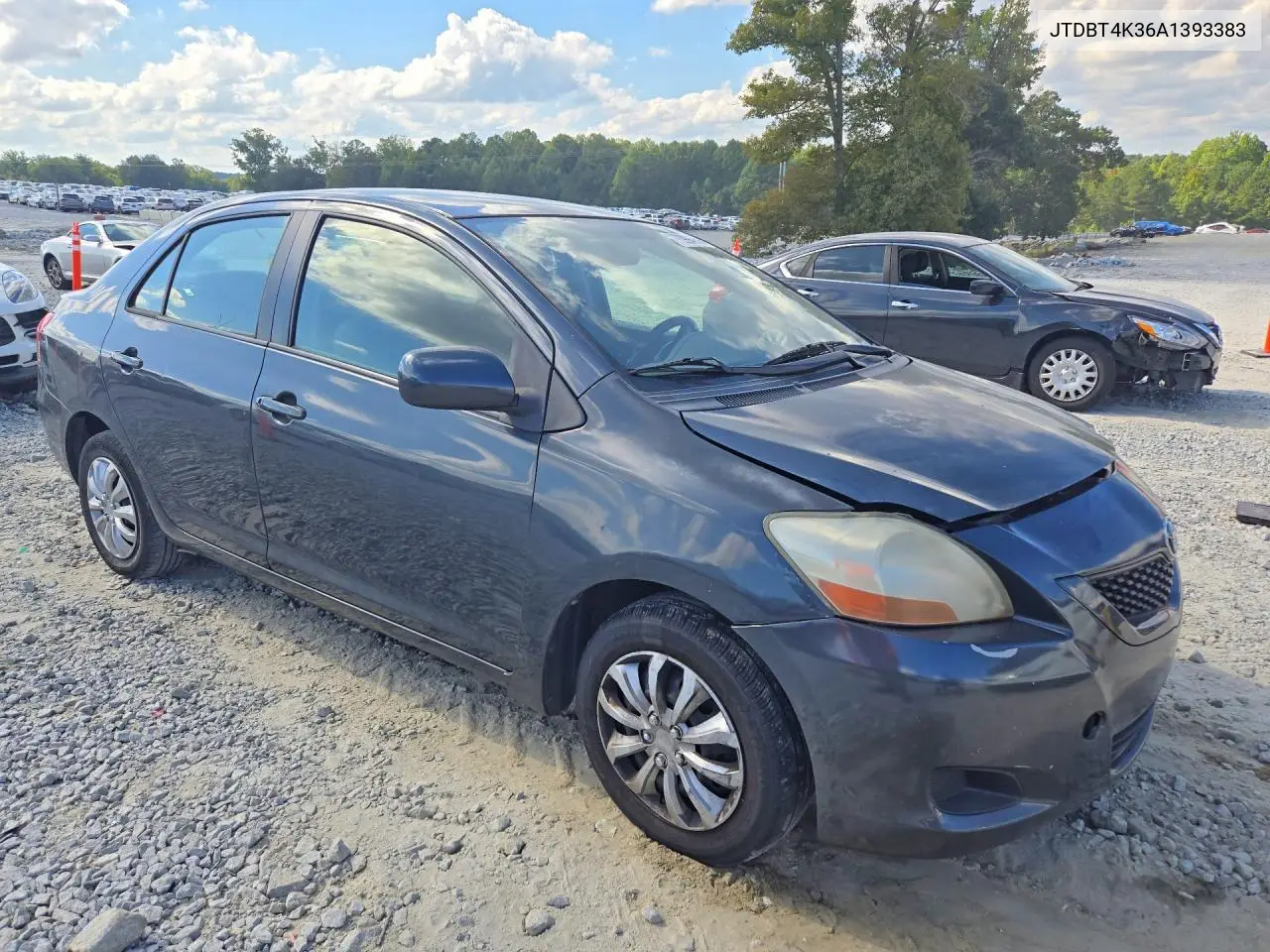 2010 TOYOTA YARIS VIN JTDBT4K36A1393383 — фото 4