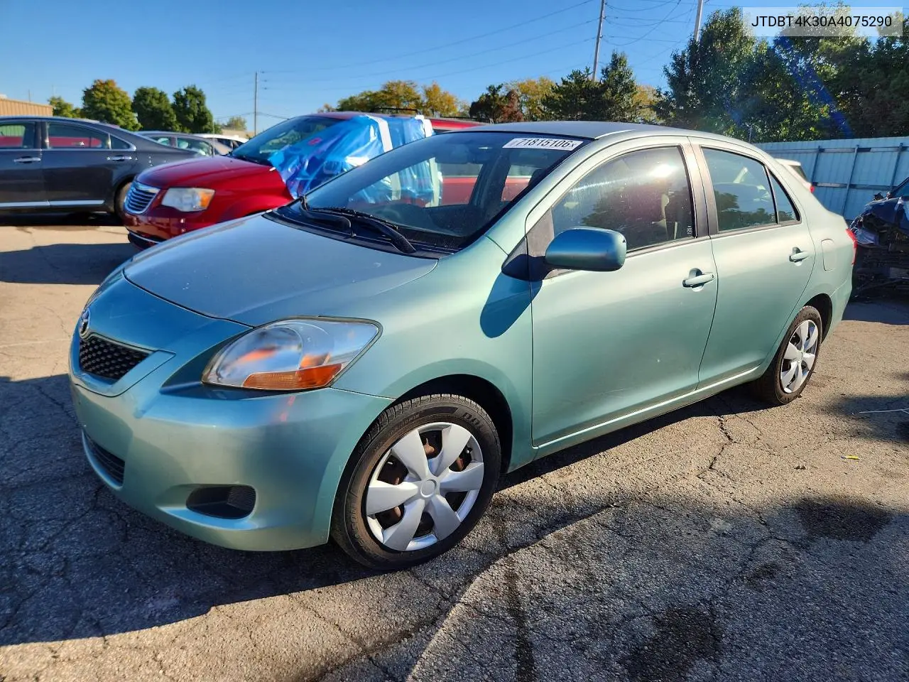 TOYOTA YARIS 2010, VIN JTDBT4K30A4075290